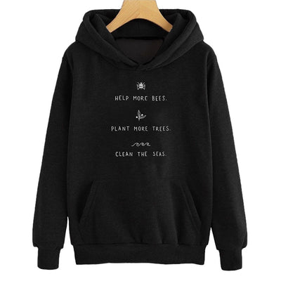 "Help More Bees, Clean The Seas" - Eco Hoodie