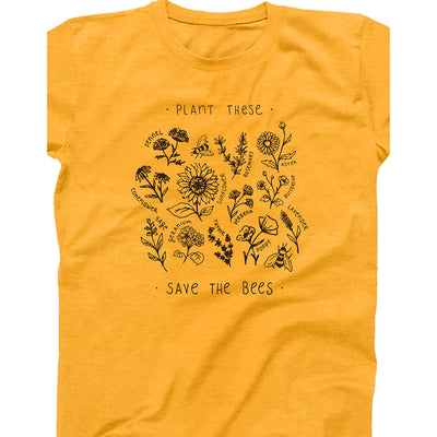 "Plant These, Save The Bees" - Eco Tee