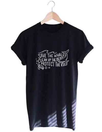 "Save The Whales, Protect The Reef" - Eco Tee