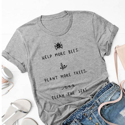 "Help More Bees, Clean The Seas" - Eco Tee