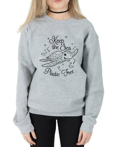 "Keep The Sea Plastic Free" - Eco Sweatshirt
