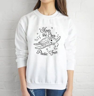 "Keep The Sea Plastic Free" - Eco Sweatshirt