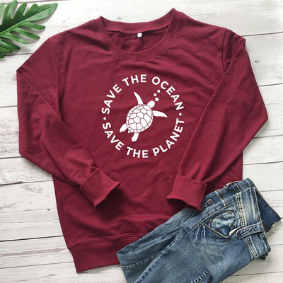 "Save The Ocean, Save The Planet" - Eco Sweatshirt